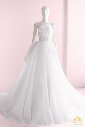 Áo cưới dạ tiệc hoa hồng nổi 3D lãng mạn KH1256