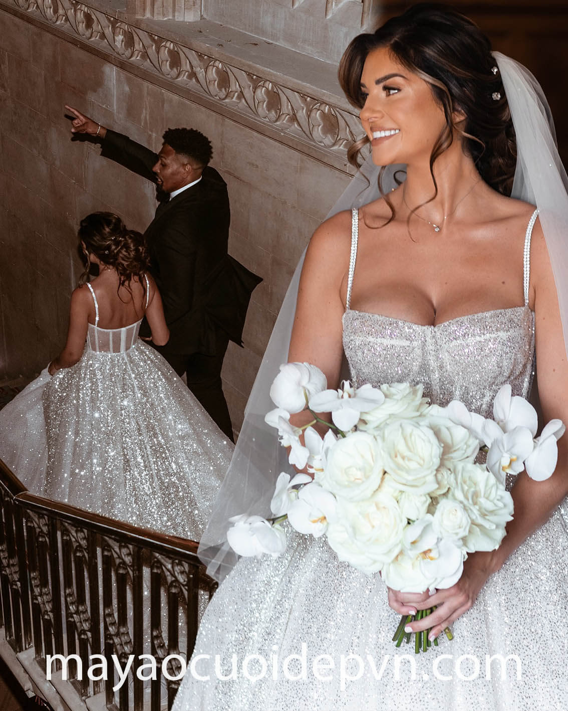 sparkly winter wedding dress